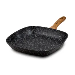NAVA Nature 28 x 28 cm czarna - patelnia grillowa aluminiowa