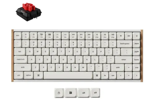 Klawiatura gamingowa Keychron K3U-Q1Z 75% Milk POM Red Switch 8K