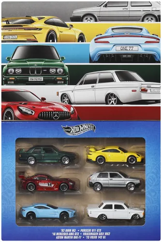 Zestaw pojazdów Hot Wheels Silver Series Euro Style JLB25 (6 szt.)