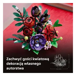 LEGO 11513 Botanicals Kompozycja z ciemnych kwiatów