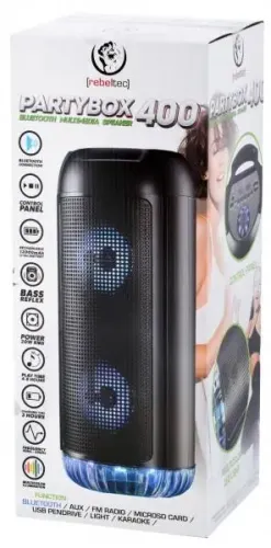 Głośnik Bluetooth Rebeltec PartyBox 400 20W Radio FM Czarny