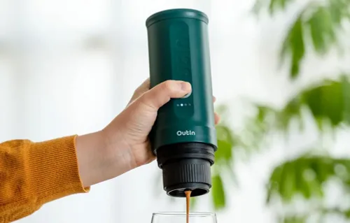 Капсульная кофемашина OUTIN Nano, бирюзовый