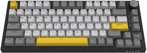 Klawiatura AJAZZ AK820 Pro RGB Hot Swap Flying Fish Switch Czarno-szaro-żółty