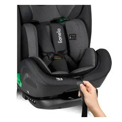 Fotelik samochodowy LIONELO Harper i-Size 76-150 cm (9-36 kg) Czarno-szary