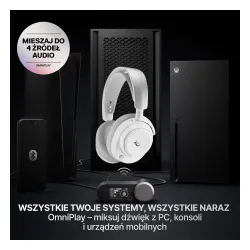 Słuchawki bezprzewodowe z mikrofonem SteelSeries Arctis Nova Pro Omni Nauszne Biały