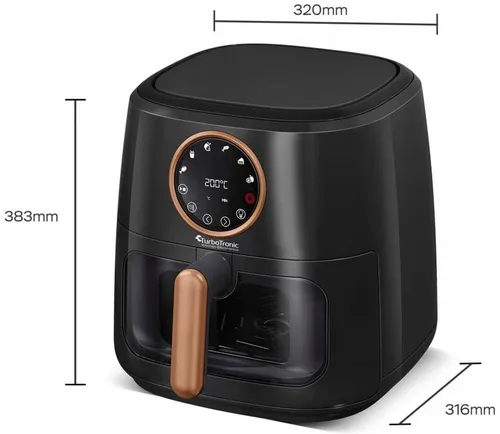 Air Fryer Frytkownica beztłuszczowa TURBOTRONIC TT-AF200 7.6l 6 automatycznych programów