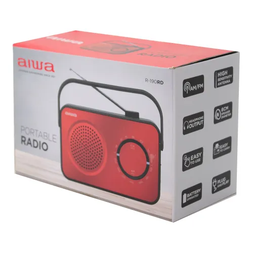 Radioodbiornik Aiwa R-190RD Radio FM Czerwony
