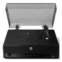 Gramofon PHILIPS TAV3000B/10 Czarny, Automatyczny, Napęd pasowy, Prędkość odtw. 33 1/3, 45, 78 obr./min