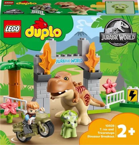 Lego Duplo Tyrannosaurus ve Triceratops'un kaçışı (10939)