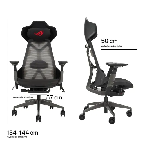 Fotel ASUS ROG Destrier Ergo Czarny