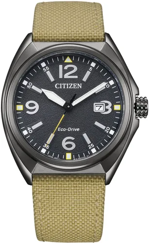 Zegarek CITIZEN Eco-Drive Military AW1575-08E Czarno-brązowy