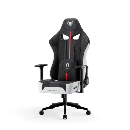 Fotel Diablo Chairs X-Player 2.0 Small do 90kg Skóra ECO Tkanina Biało-czarny