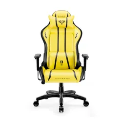 Fotel Diablo Chairs X-One 2.0 Normal Size Electric Yellow Gamingowy do 160kg Skóra ECO Tkanina Żółto-czarny