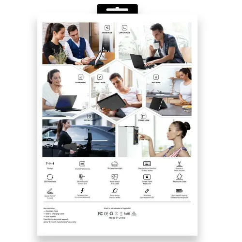 Etui na iPad Pro 11 cali TYPECASE Flexbook Touch Jasnoróżowy Klawiatura