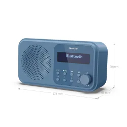 Radioodbiornik Sharp Tokyo DR-P420 Radio FM DAB+ Bluetooth Niebieski