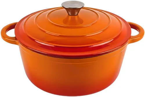 Garnek żeliwny HAGE DQ22 3L Pomarańczowy