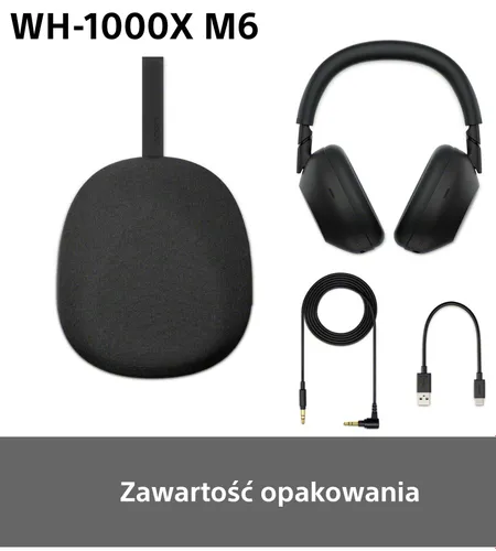 Słuchawki nauszne SONY WH-1000XM6 ANC Czarny