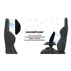Fotel YUMISU 2050 Magnetic Ciemnoszaro-czarny