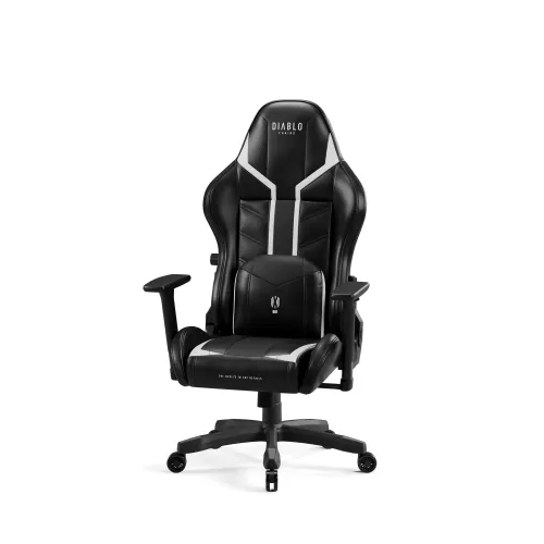 Fotel Diablo Chairs X-Ray 2.0 Small do 90kg Skóra ECO Czarno-biały