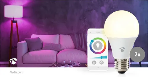 Inteligentna żarówka LED NEDIS SmartLife WIFILRC20E27 9W E27 Wi-Fi (2 szt.)