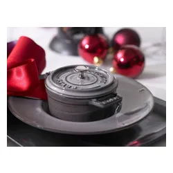 Mini garnek żeliwny okrągły STAUB MINI COCOTTE 250 ML Grafitowy