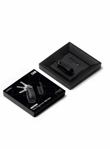 Zestaw Orbitkey - organizer do kluczy Pro + Multitool V2 - blackout / blue stitching