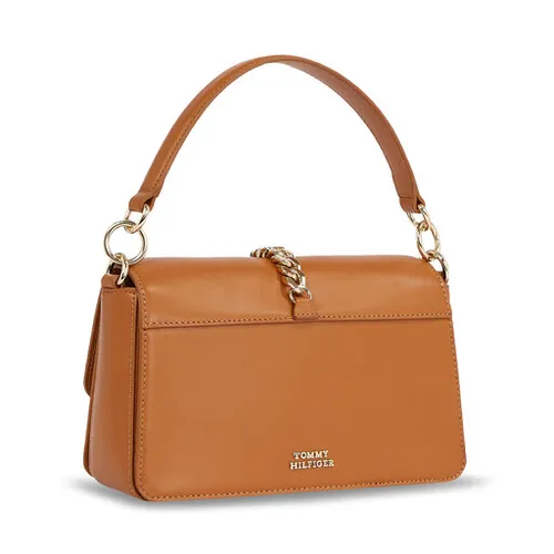 Tommy Hilfiger Luxe geantă Crossover din piele AW0AW15289 Tan 0HE