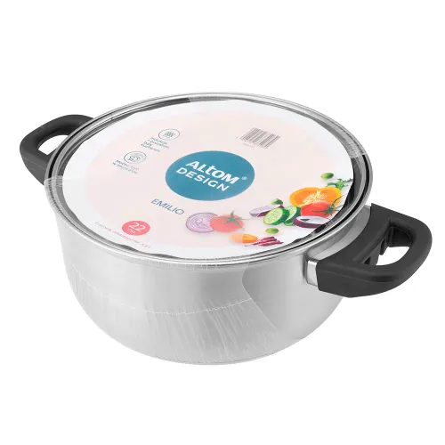 Garnek ze stali nierdzewnej z pokrywką EMILIO 3,2 l