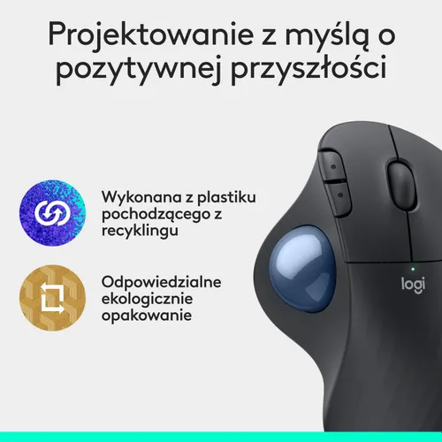 Myszka Logitech M575S bezprzewodowa szara