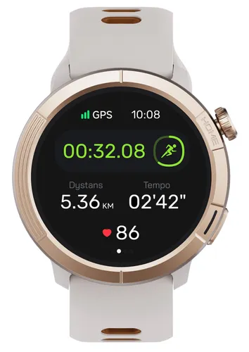 Smartwatch STELIO Activ Pro AI GPS 46mm Tytan Złoty