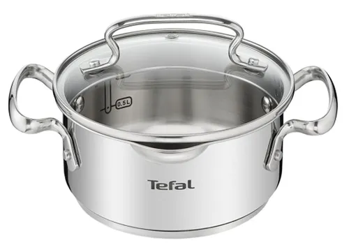 Zestaw garnków TEFAL Duetto+ G732SA55 Stal nierdzewna 18/10 Indukcja Możliwość mycia w zmywarce (10 elementów)
