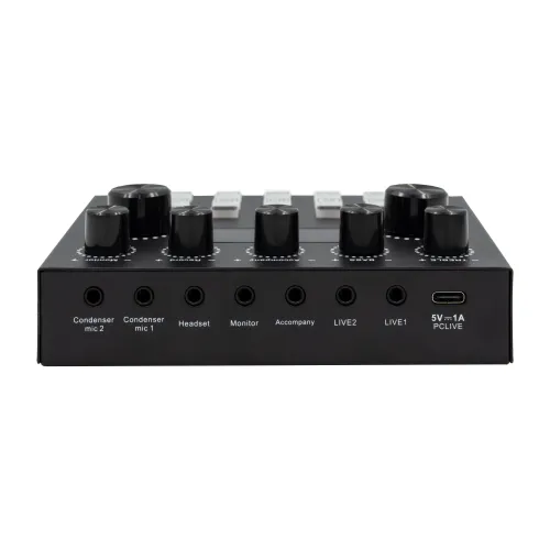 Mikrofon Musicmate MM-SD150 LiveMix + Zestaw do nagrywania i streamingu Przewodowy Pojemnościowy Czarno-złoty