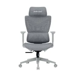 Fotel Anda Seat X-Air Mega XL Mesh Gamingowy do 120kg Tkanina Szaro-różowy