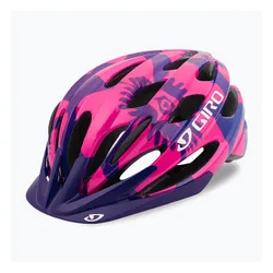 Kask rowerowy dziecięcy Giro Raze Jr berry blue flowers