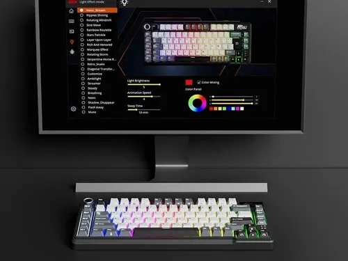 Klawiatura ROYAL KLUDGE L75 Knight Black Beige Switch