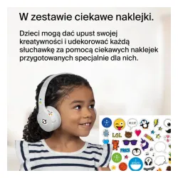 Słuchawki bezprzewodowe Belkin Soundform Mini dla dzieci Nauszne Bluetooth 5.3 Biały