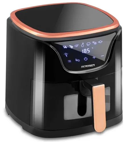 Frytkownica beztłuszczowa Air Fryer BERDSEN BD-652 5l Czarno-złoty
