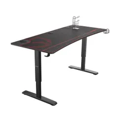 Biurko Ultradesk CRUISER 160cm Regulacja wysokości Czarno-czerwony