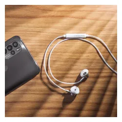 Słuchawki przewodowe Kruger & Matz KMPB2-W Douszne Mikrofon Biały