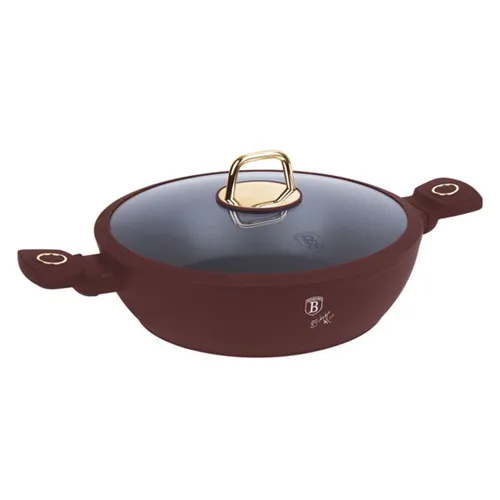 Płaski Garnek Tytanowy Z Pokrywą 30Cm Berlinger Haus Bh-8039 Leonardo