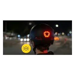 Kask XRIDER XRIH008M Inteligentny Czarny Miejski z lampką i kierunkowskazami (rozmiar M)