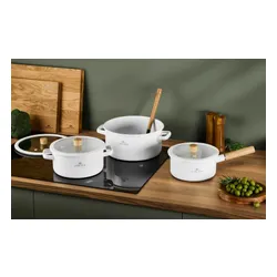 Garnek GERLACH Natur Enamel 20 cm Biały