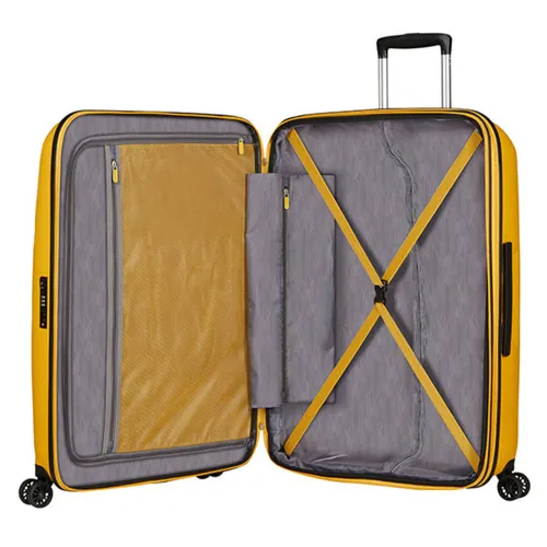 Genişletilebilir Büyük American Tourister Bon Air DLX-light yellow kılıfı