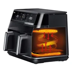 Air Fryer Frytkownica beztłuszczowa BRAUN TwinCook 5 TD5073 10l z podwójnym koszem i okienkiem do obserwacji postępów gotowania