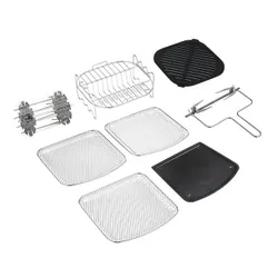 Air Fryer Frytkownica beztłuszczowa TESLA AirCook Grill QG600 Czarno-srebrny