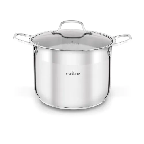 Garnek wysoki ze stali nierdzewnej z pokrywką Starke Pro Aveiro 10 l