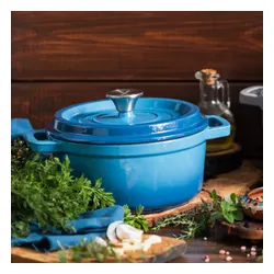 Garnek żeliwny VINTAGE CUISINE VC2P2218BL20CP Niebieski Ombre 2.2L