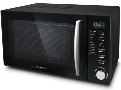 Kuchenka mikrofalowa ESPERANZA Cocinero EKO010 1200W średnica 24.5 cm pojemność 20L Czarny