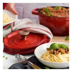 Garnek żeliwny VINTAGE CUISINE VC2P2218RD20CP Czerwony Ombre 2.2L