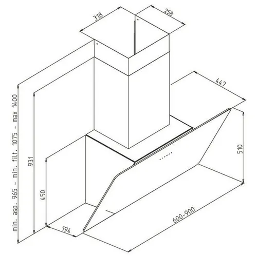 Вытяжка SeeNERGY Flat 90 BL черный